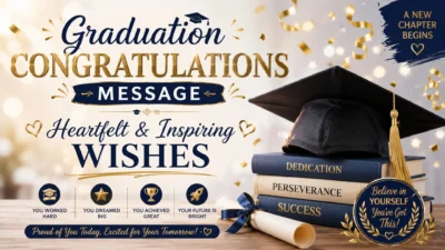Graduation congratulations message with heartfelt and inspiring wishes