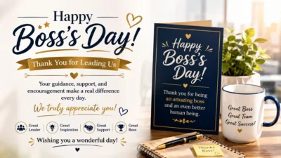 Happy Boss's Day message with heartfelt and grateful wishes
