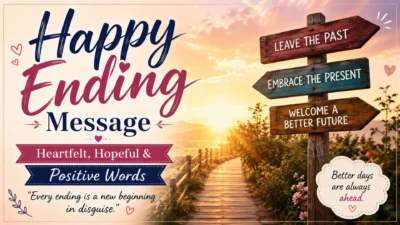 Happy ending message with heartfelt, hopeful, and positive words
