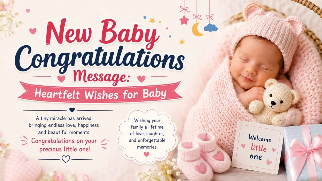 New baby congratulations message with heartfelt wishes