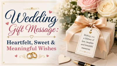 Wedding gift message with heartfelt, sweet, and meaningful wishes