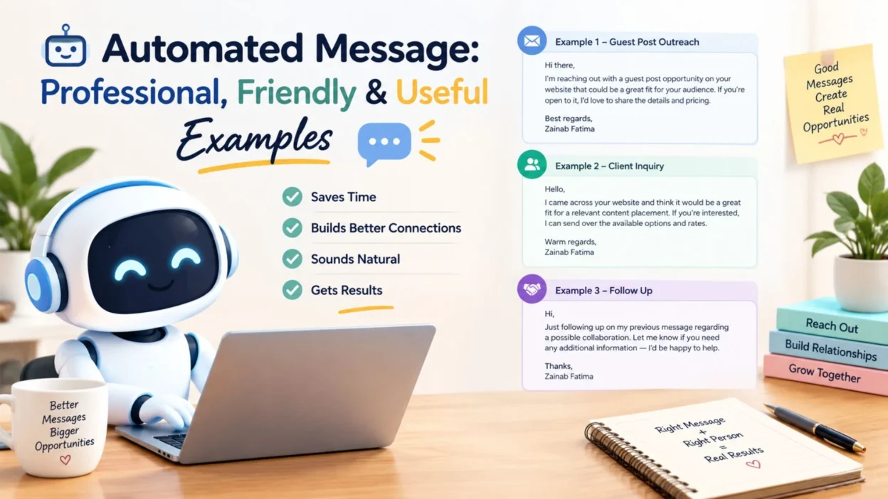 Automated Message Examples for Work, Business & Personal Use