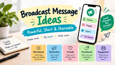 Broadcast message ideas powerful short and shareable
