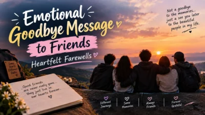 Emotional Goodbye Message to Friends: Heartfelt Farewell Words 💔❤️