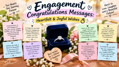 Engagement congratulations message with heartfelt and joyful wishes 💍❤️