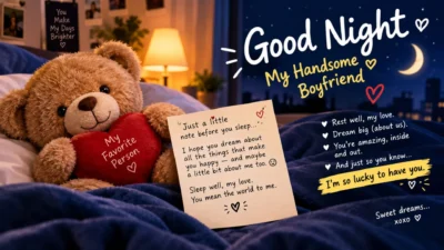 Flirty Good Night Message for Boyfriend 🌙❤️