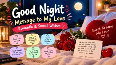Good Night Message to My Love: Romantic & Sweet Wishes ❤️🌙