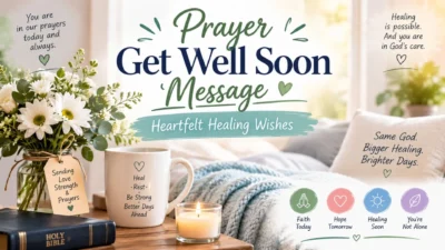 Prayer get well soon message with heartfelt healing wishes