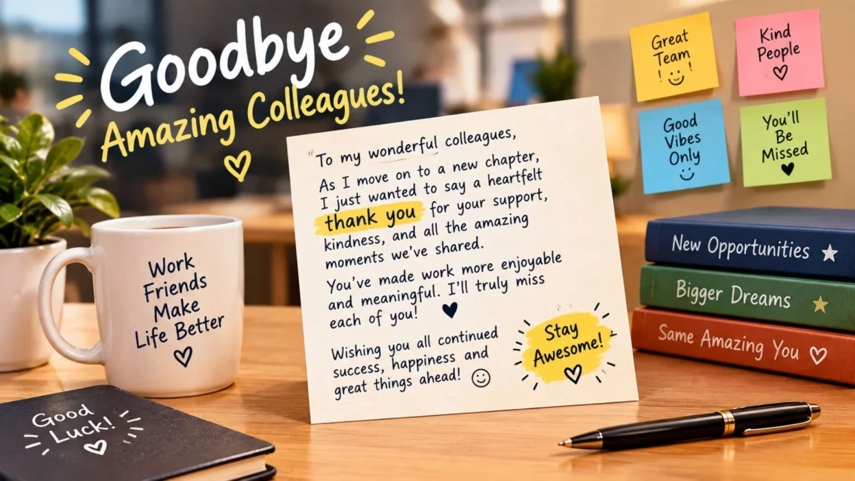 Short Goodbye Message to Colleagues 👋💼