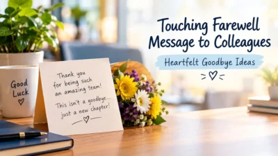 Touching Farewell Message to Colleagues: Heartfelt Goodbye Ideas 💙