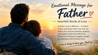 Emotional message for father with heartfelt words of love, gratitude, and appreciation ❤️